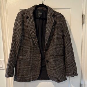 Dynamite brown and White Plaid Blazer